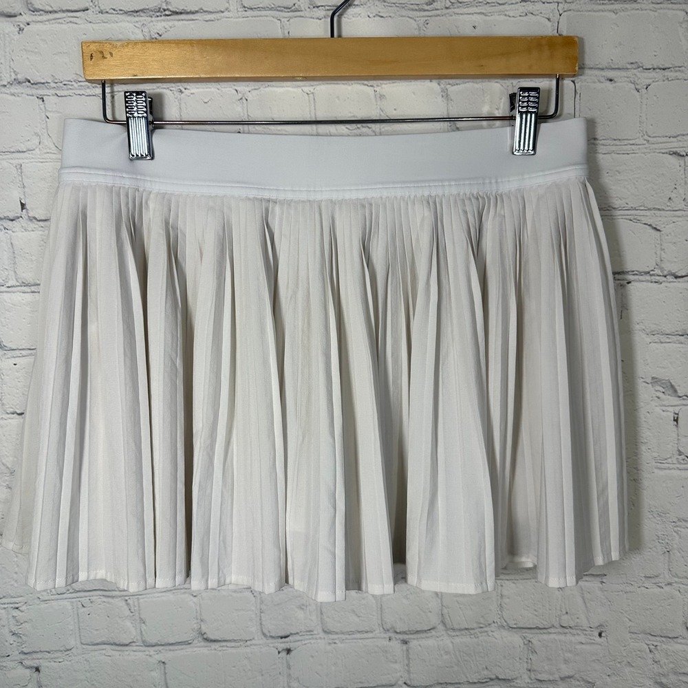 Lululemon Varsity High-Rise Pleated Tennis Skirt White LW8AKVS Size 10